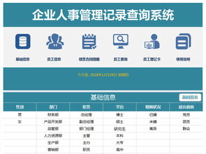 公司企業(yè)人事檔案管理記錄查詢系統(tǒng) 從設(shè)計素材到高效模板
